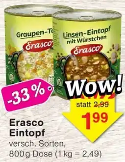 Wiglo Wunderland Erasco Eintopf Angebot