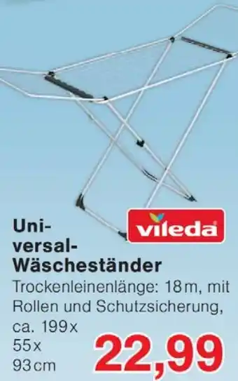 Wiglo Wunderland Vileda Universal Wäscheständer Angebot