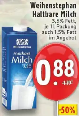 Edeka Weihenstephan Haltbare Milch Angebot