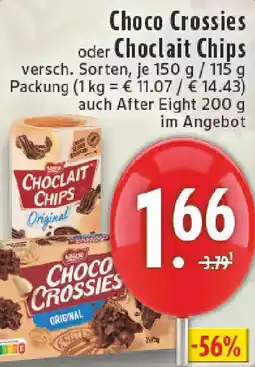 Edeka Choco Crossies oder Choclait Chips Angebot