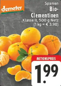 Edeka demeter Spanien Bio Clementinen Angebot