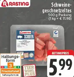 Edeka RASTING Schweinegeschnetzeltes Angebot