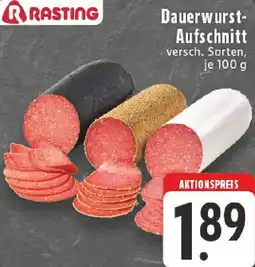 Edeka RASTING Dauerwurst Aufschnitt Angebot