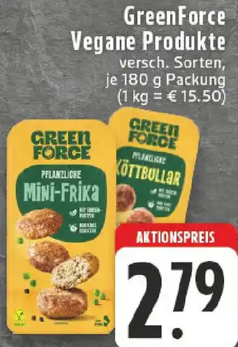Edeka GreenForce Vegane Produkte Angebot