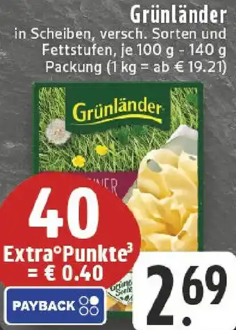 Edeka Grünländer Angebot