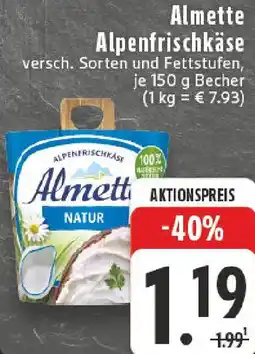 Edeka Almette Alpenfrischkäse Angebot