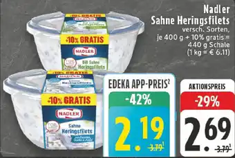 Edeka Nadler Sahne Heringsfilets Angebot