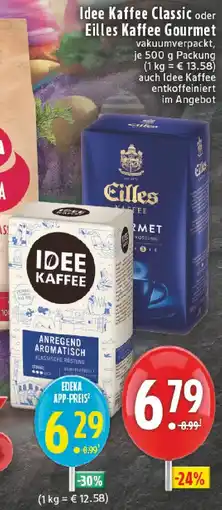 Edeka Idee Kaffee Classic oder Eilles Kaffee Gourmet Angebot