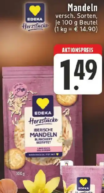 Edeka EDEKA Herzstücke Mandeln Angebot