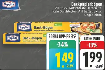 Edeka Toppits Backpapierbögen Angebot