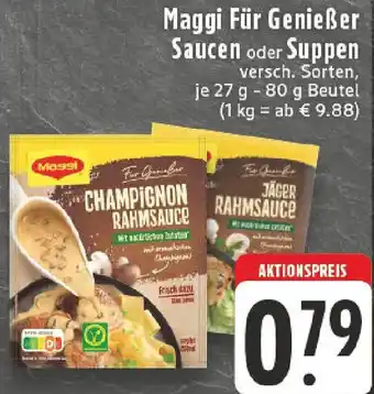 Edeka Maggi Für Genießer Saucen oder Suppen Angebot