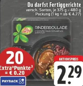Edeka Du darfst Fertiggerichte Angebot