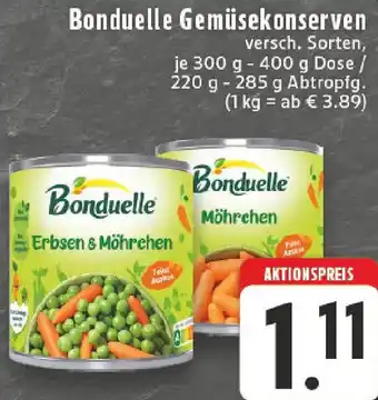 Edeka Bonduelle Gemüsekonserven Angebot