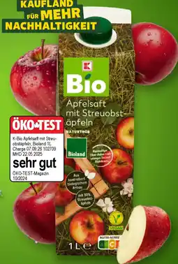 Kaufland K-BIO Bioland Apfelsaft Angebot