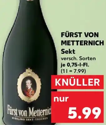 Kaufland FÜRST VON METTERNICH Sekt Angebot