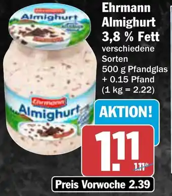 AEZ Ehrmann Almighurt 3,8% Fett Angebot