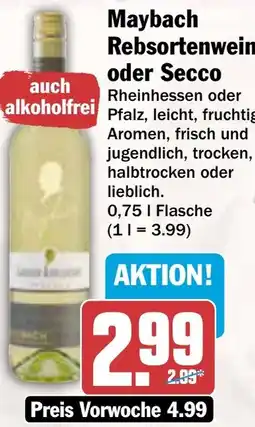 AEZ Maybach Rebsortenweine oder Secco Angebot