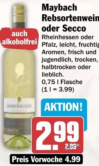 AEZ Maybach Rebsortenweine oder Secco Angebot
