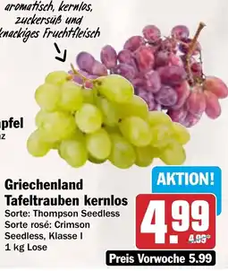 AEZ Griechenland Tafeltrauben kernlos Angebot