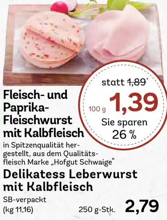 AEZ Fleisch- und Paprika Fleischwurst mit Kalbfleisch Angebot