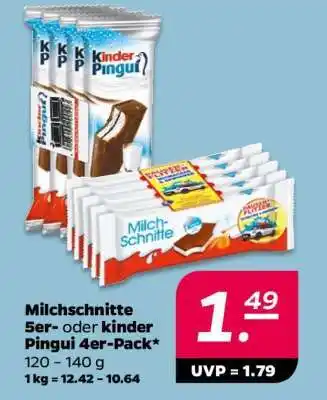 NETTO Milchschnitte 5er- oder kinder Pingui 4er-Pack Angebot