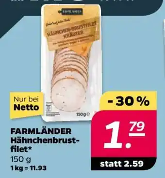 NETTO FARMLÄNDER Hähnchenbrustfilet Angebot