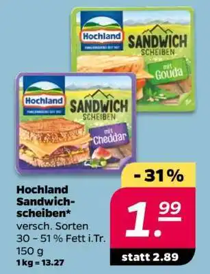 NETTO Hochland Sandwich Scheiben Angebot