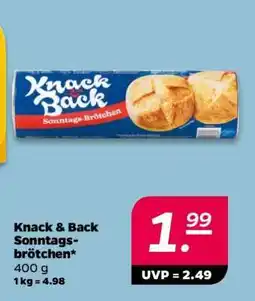NETTO KNACK & BACK Sonntagsbrötchen Angebot