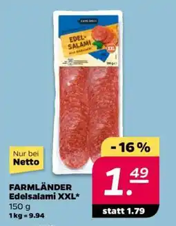 NETTO FARMLÄNDER Edelsalami XXL Angebot