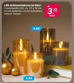 NETTO LED-Echtwachskerze im Glas Angebot