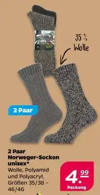NETTO 2 Paar Norweger-Socken unisex Angebot