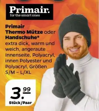 NETTO Primair Thermo Mütze oder Handschuhe Angebot
