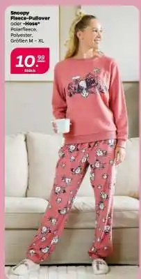 NETTO Snoopy Fleece-Pullover oder -Hose Angebot