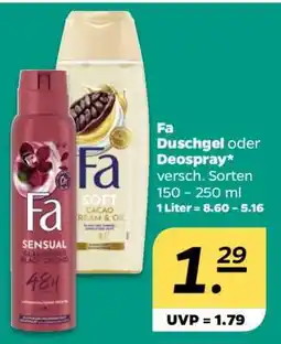 NETTO Fa Duschgel oder Deospray Angebot