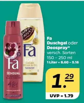 NETTO Fa Duschgel oder Deospray Angebot