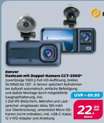 NETTO denver Dashcam mit Doppel-Kamera CCT-2500 Angebot
