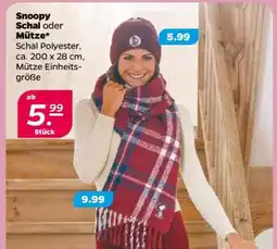 NETTO Snoopy Schal oder Mütze Angebot