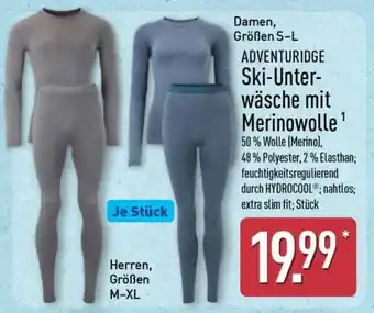 Aldi Nord ADVENTURIDGE Ski-Unterwäsche mit Merinowolle Angebot