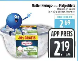 Edeka Nadler Herings- oder Matjesfilets Angebot
