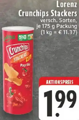 Edeka Lorenz Crunchips Stackers Angebot