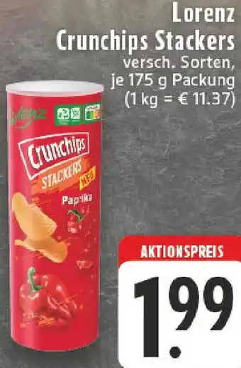 Edeka Lorenz Crunchips Stackers Angebot