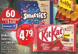 Edeka KitKat, Smarties oder Lion mini Angebot