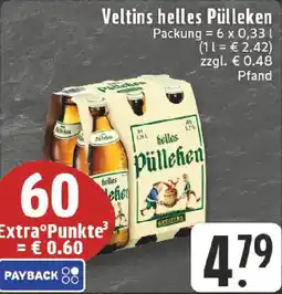 Edeka Veltins helles Pülleken Angebot