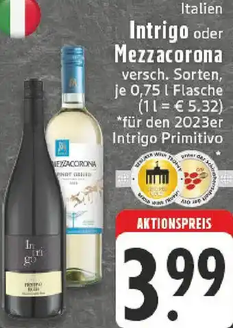 Edeka Intrigo oder Mezzacorona Angebot