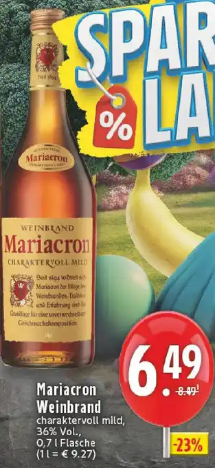Edeka Mariacron Weinbrand Angebot