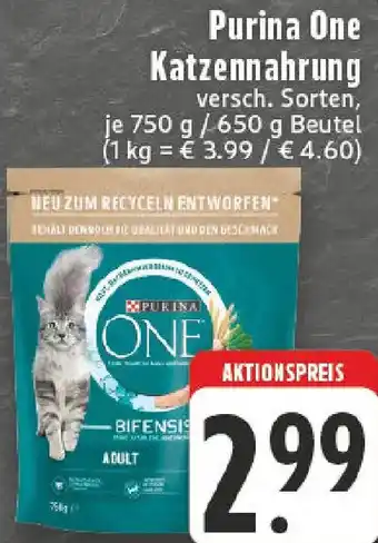 Edeka Purina One Katzennahrung Angebot