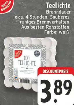 Edeka Gut & Günstig Teelichte Angebot