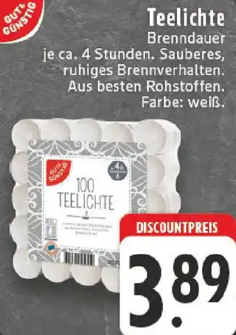 Edeka Gut & Günstig Teelichte Angebot