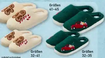 Aldi Nord Up2Fashion Damen-Weihnachts-Hausschuhe Angebot
