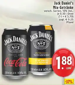Edeka Jack Daniel's Mix-Getränke Angebot